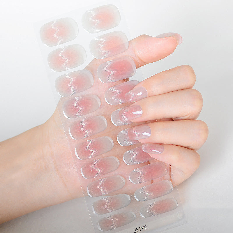 Ombre Cat Eye Nude Pink Nails