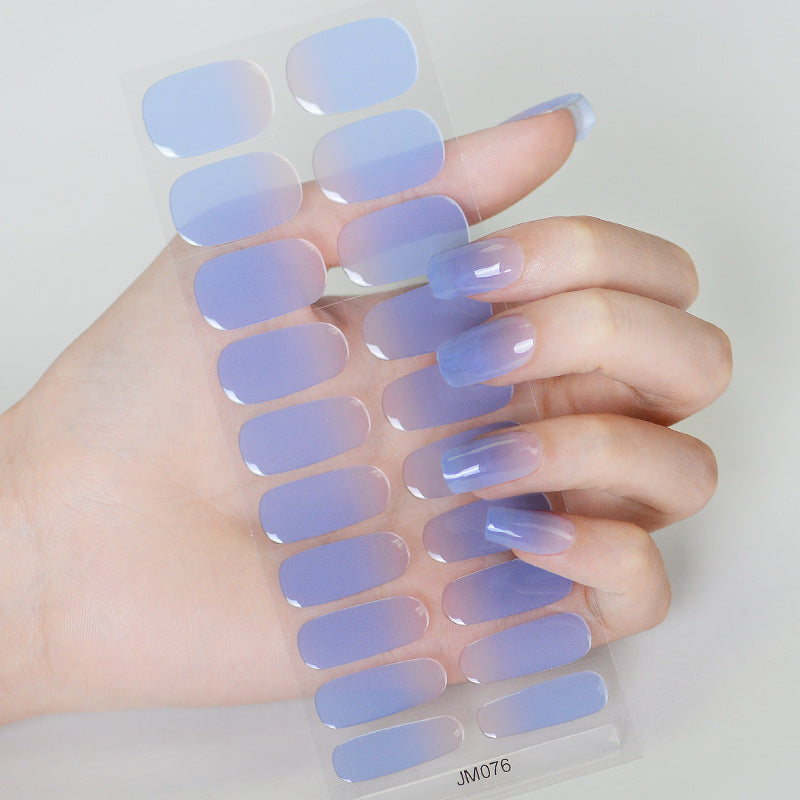 Sheer Babyblue Ombre Nails